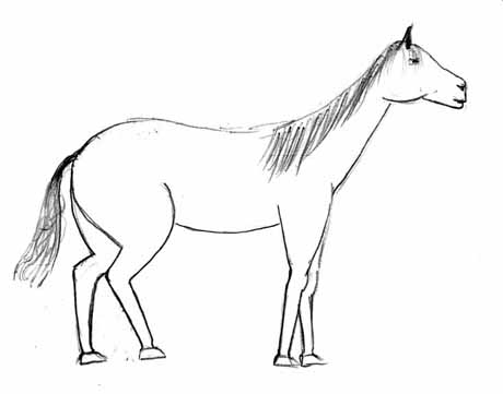 рисунок лошадей смешной
